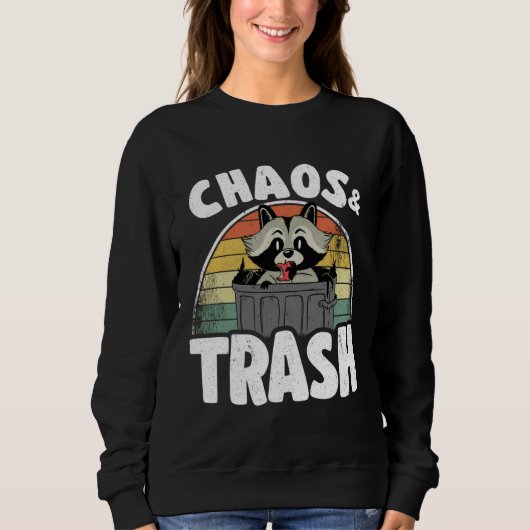 Chaos & Trash Garbage Panda  Raccoon  3 Trui (Voorkant)