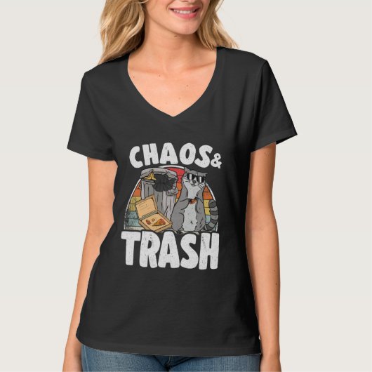 Chaos & Trash Garbage Panda Raccoon  5 T-shirt (Voorkant)