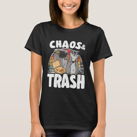 Chaos & Trash Garbage Panda Raccoon 5 T-shirt (Voorkant)
