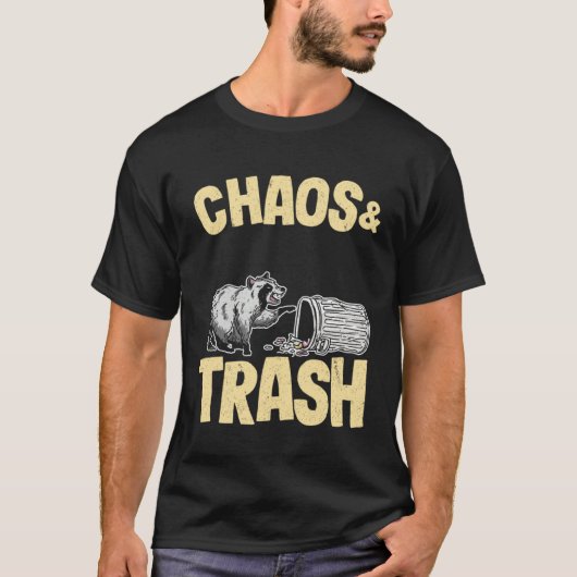 Chaos & Trash Garbage Panda  Raccoon T-shirt (Voorkant)