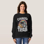 Chaos & Trash Garbage Panda Rainbow Raccoon  1 Trui (Voorkant volledig)