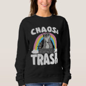 Chaos & Trash Garbage Panda Rainbow Raccoon Trui (Voorkant)