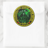Chaos van bovenaf coördineren ronde sticker (Tas)