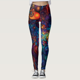 Chaos van kleur voor Yoga en Pilates Leggings