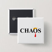 Chaos Vierkante Button 5,1 Cm (Voorkant /achterkant)