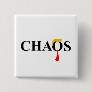 Chaos Vierkante Button 5,1 Cm