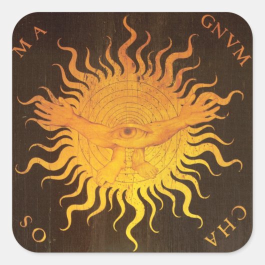 Chaos Vierkante Sticker (Voorkant)