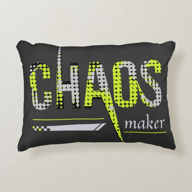 Chaosmaker Grappig Accent Kussen (Voorkant)