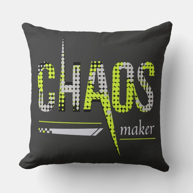 Chaosmaker Grappig Kussen (Voorkant)