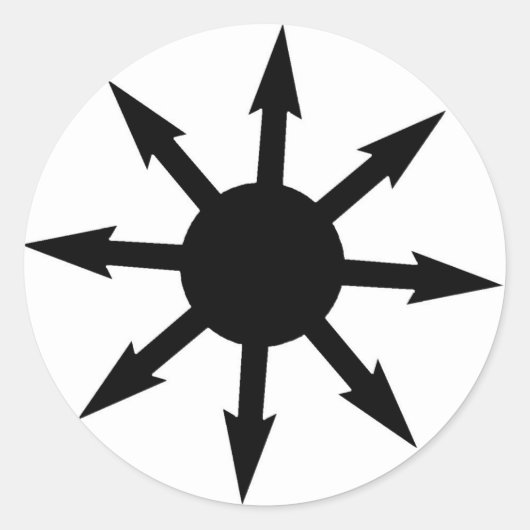 Chaosphere Ronde Sticker (Voorkant)