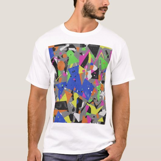 Chaotic Anti-Design Poster | Overlapping Abstract  T-shirt (Voorkant)