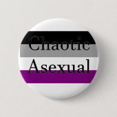 Chaotic Asexual Ronde Button 5,7 Cm (Voorkant)