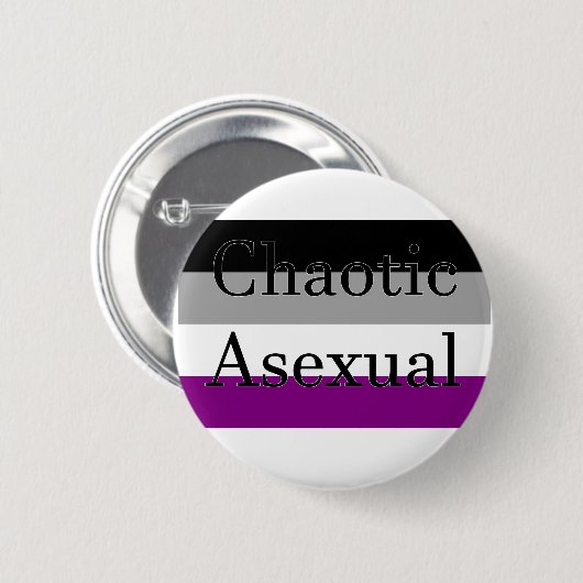 Chaotic Asexual Ronde Button 5,7 Cm (Voorkant /achterkant)