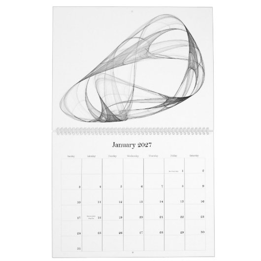 Chaotic Attractor Kalender (Jan 2027)