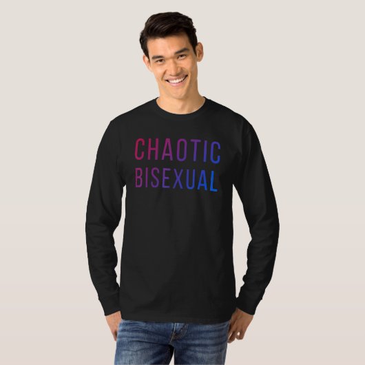 Chaotic Bisexual Rainbow Bi Pride Flag LGBT Pride  T-shirt (Voorkant volledig)