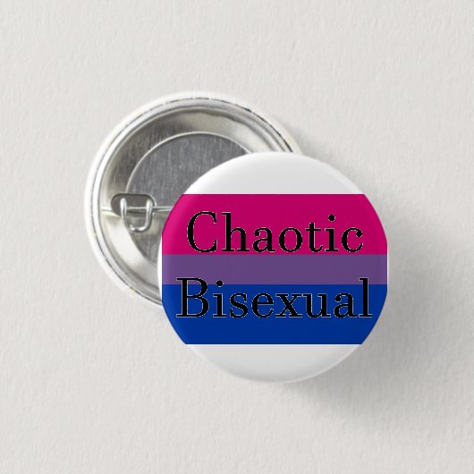 Chaotic Bisexual Ronde Button 3,2 Cm (Voorkant /achterkant)