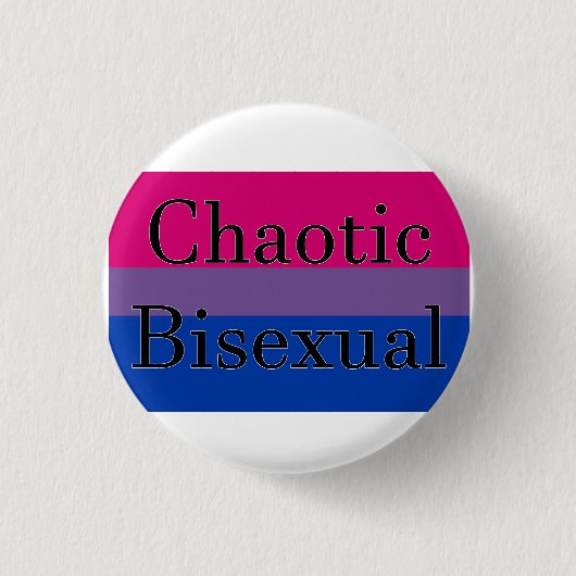 Chaotic Bisexual Ronde Button 3,2 Cm (Voorkant)