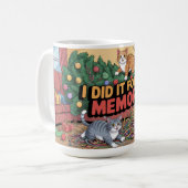 Chaotic Christmas Cats Koffiemok (Voorkant links)