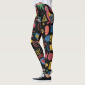 Chaotic Doodle Art Shirt – leuke Abstracte sketch Leggings (Links)