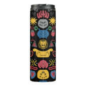 Chaotic Doodle Art Shirt – leuke Abstracte sketch Thermosbeker (Achterkant)