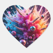 Chaotic Explosions Hart Sticker (Voorkant)