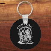 Chaotic Feral Funny Rpg Party Fantasy Animal Meme Sleutelhanger (Voorkant)