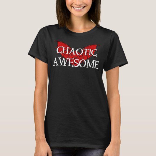 Chaotic Geweldige Dragon Dice Tabletop Rpg Dm T-shirt (Voorkant)