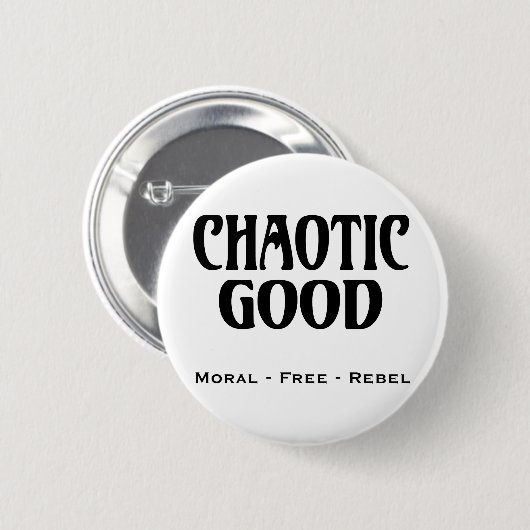 "Chaotic Good" Ronde Button 5,7 Cm (Voorkant /achterkant)