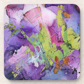 "Chaotic Harmony" hedendaagse Abstracte kunst Bier Onderzetter (Voorkant)