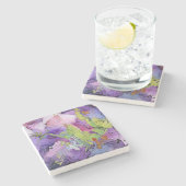 "Chaotic Harmony" hedendaagse Abstracte kunst Stenen Onderzetter (Zijkant)