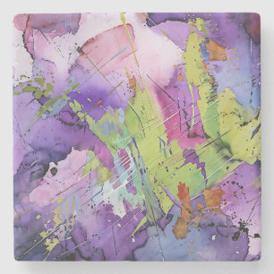 "Chaotic Harmony" hedendaagse Abstracte kunst Stenen Onderzetter