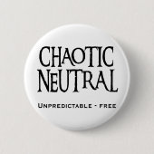 "Chaotic Neutral" Ronde Button 5,7 Cm (Voorkant)