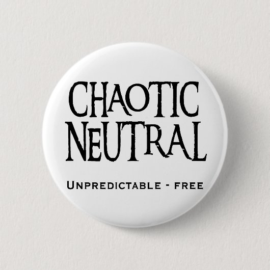 "Chaotic Neutral" Ronde Button 5,7 Cm (Voorkant)