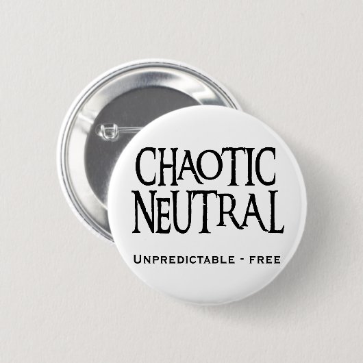 "Chaotic Neutral" Ronde Button 5,7 Cm (Voorkant /achterkant)