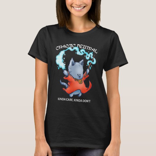 Chaotic Neutral Tabletop RPG Games Dungeon Dragon T-shirt (Voorkant)