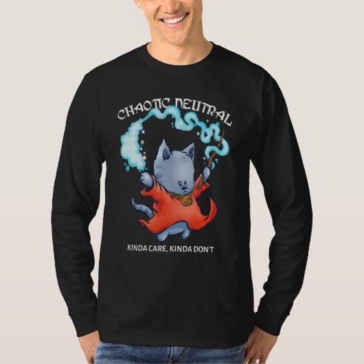 Chaotic Neutral Tabletop RPG Games Dungeon Dragon T-shirt (Voorkant)