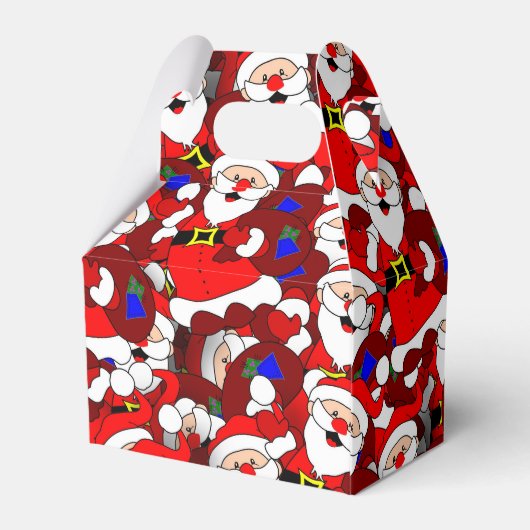 Chaotic Santa Carry Sack Collage Pattern Bedankdoosjes (Achterkant)