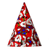 Chaotic Santa Carry Sack Collage Pattern Feesthoedjes (Achterkant)