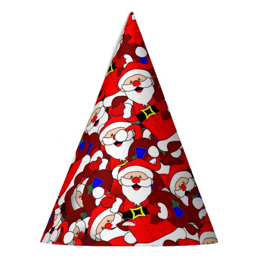 Chaotic Santa Carry Sack Collage Pattern Feesthoedjes (Links)