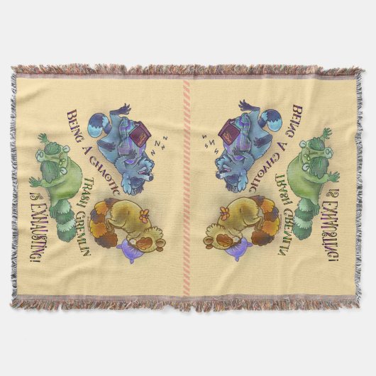 Chaotic Trash Gremlin, sleepy raccoons Deken (Voorkant)