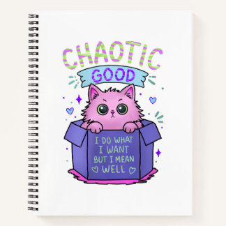 Chaotisch Goede Kat | Ik Doe Wat Ik Wil Notitieboek