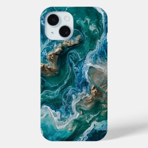 chaotisch marmer iPhone 15 case
