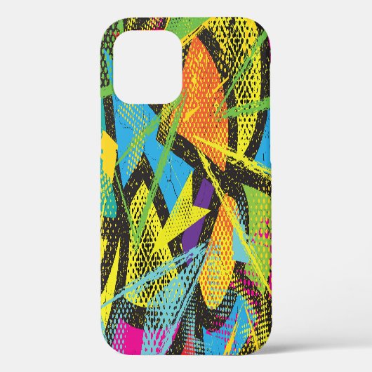 Chaotisch neon: Abstract graffitipatroon. Case-Mate iPhone Case (Achterkant)