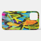 Chaotisch neon: Abstract graffitipatroon. Case-Mate iPhone Case (Achterkant (horizontaal))