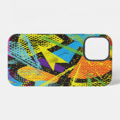 Chaotisch neon: Abstract graffitipatroon. iPhone Hoesje (Achterkant horizontaal)