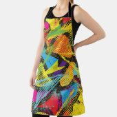 Chaotisch neon: Abstract graffitipatroon. Schort (Insitu)