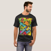 Chaotisch neon: Abstract graffitipatroon. T-shirt (Voorkant volledig)