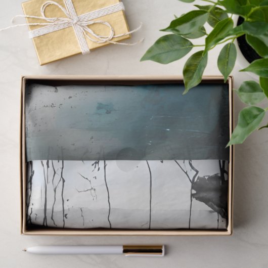 Chaotisch Vrouw Gezicht & Bos Decoupage Tissuepapier (Geschenk)