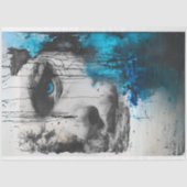 Chaotisch Vrouw Gezicht & Bos Decoupage Tissuepapier (Voorkant)