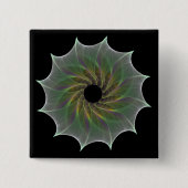 chaotische aantrekking vierkante button 5,1 cm (Voorkant)